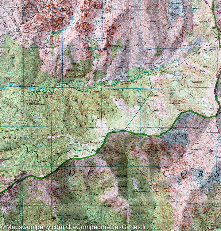 Carte TOP 25 n° 4251 OTR - Monte d'Oro, Monte Rotondo (PNR de Corse) | IGN carte pliée IGN 