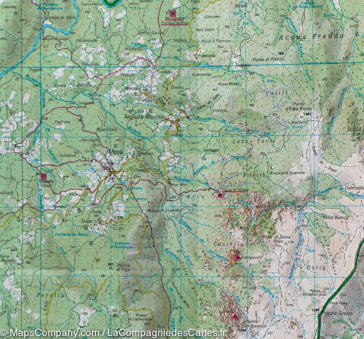 Carte TOP 25 n° 4253 OT - Petreto-Bicchisano, Zicavo (PNR de Corse) | IGN carte pliée IGN 
