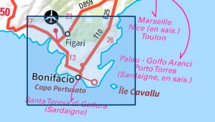 Carte TOP 25 n° 4255 OT - Bonifacio | IGN carte pliée IGN 