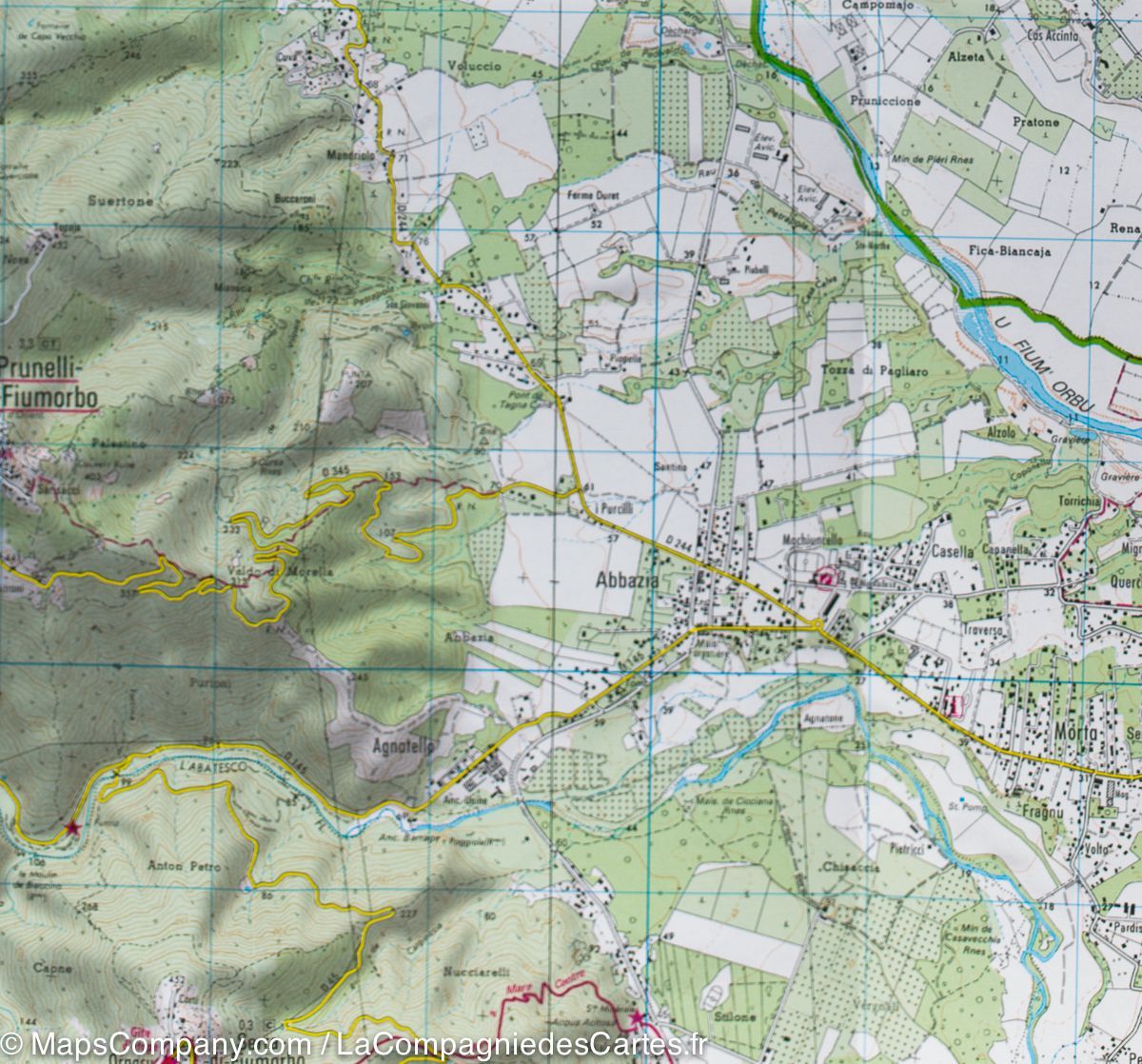 Carte TOP 25 n° 4352 OT - Aléria, Ghisonaccia (PNR de Corse) | IGN carte de randonnée IGN