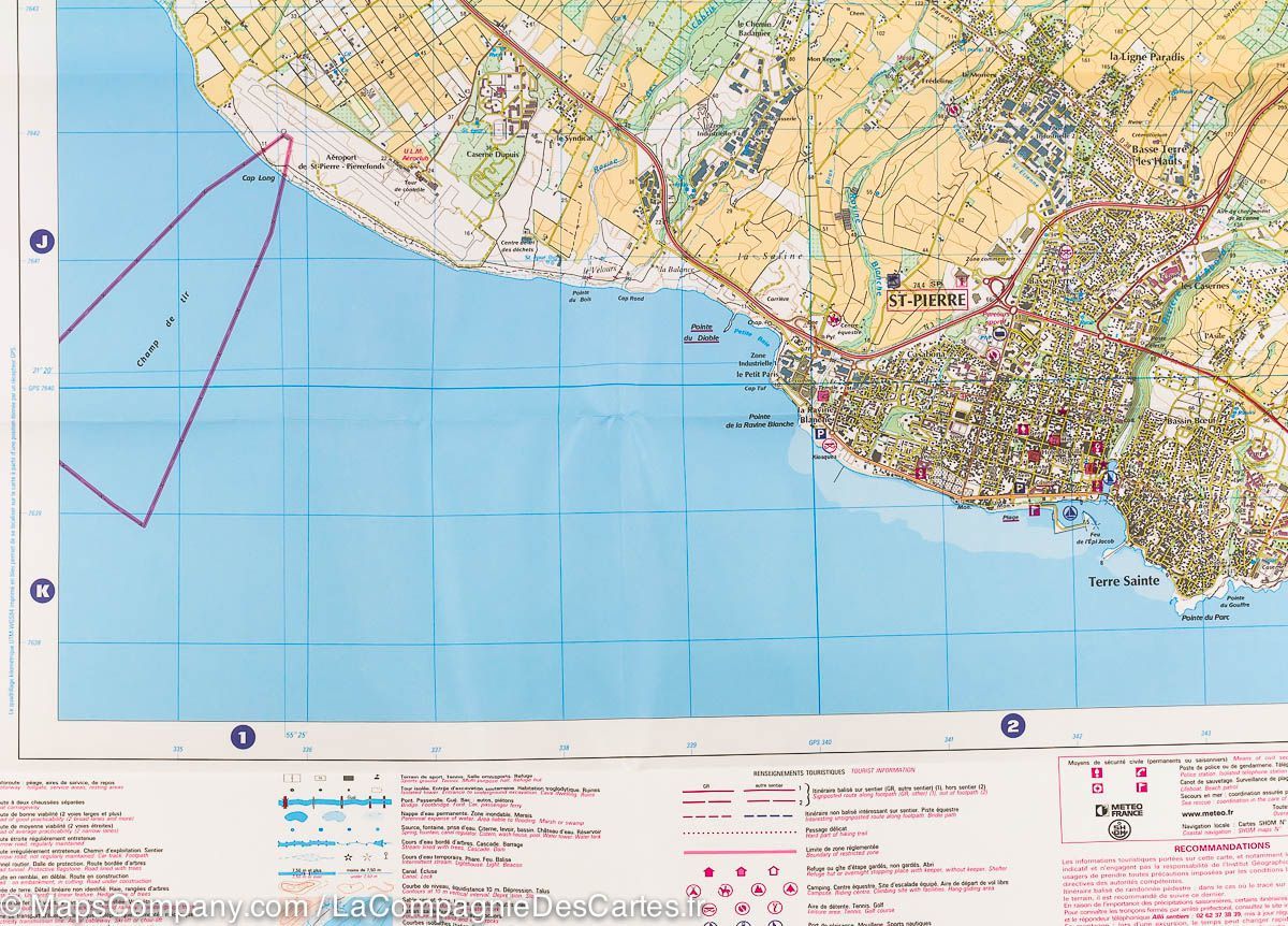 Carte TOP 25 n° 4405 RT - St Pierre, cirque de Cilaos (Ile de la Réunion, Centre et Sud) | IGN carte de randonnée IGN