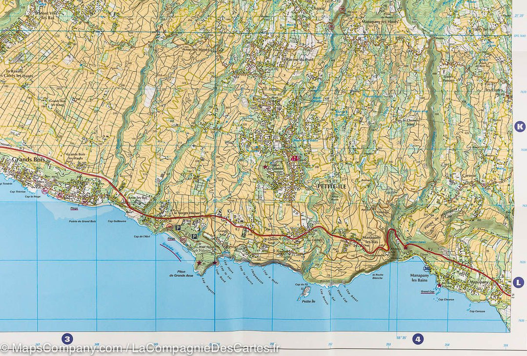 Carte TOP 25 n° 4405 RTR (résistante) - St Pierre, Cirque de Cilaos (Ile de la Réunion, Centre et Sud) | IGN carte pliée IGN 