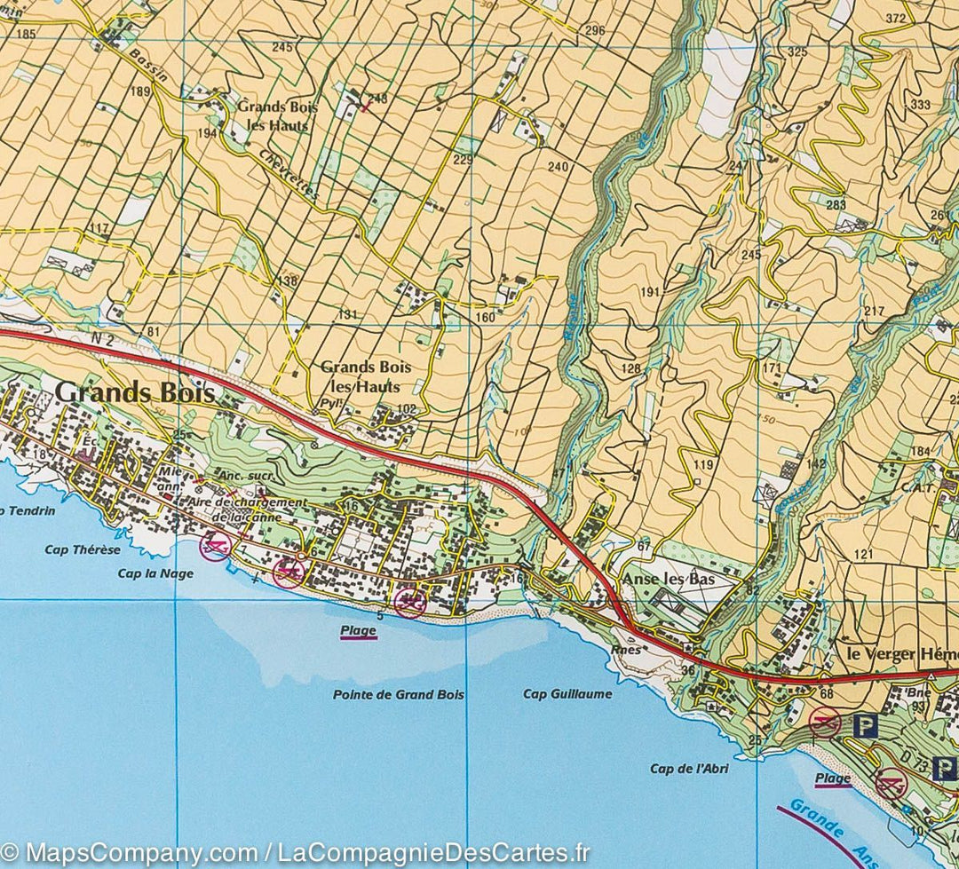 Carte TOP 25 n° 4405 RTR (résistante) - St Pierre, Cirque de Cilaos (Ile de la Réunion, Centre et Sud) | IGN carte pliée IGN 