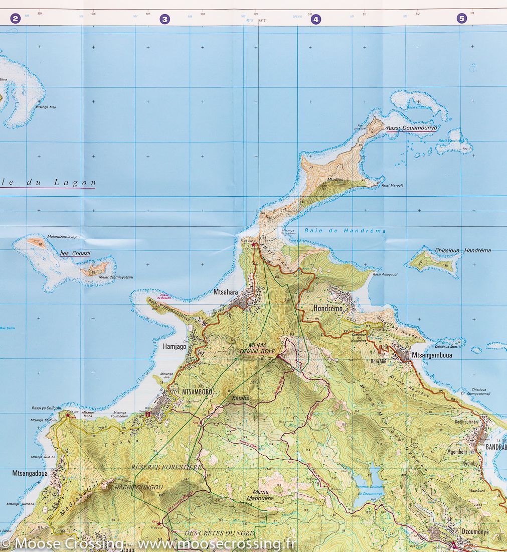 Carte TOP 25 n° 4410 MT - Mayotte Nord (archipel des Comores), Mamoudzo, Mtsambroro | IGN carte de randonnée IGN
