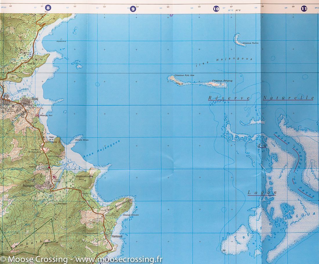Carte TOP 25 n° 4411 MT - Mayotte Sud (archipel des Comores), Sada, Mlima Bénara, Mlima ChounguiI | IGN carte de randonnée IGN