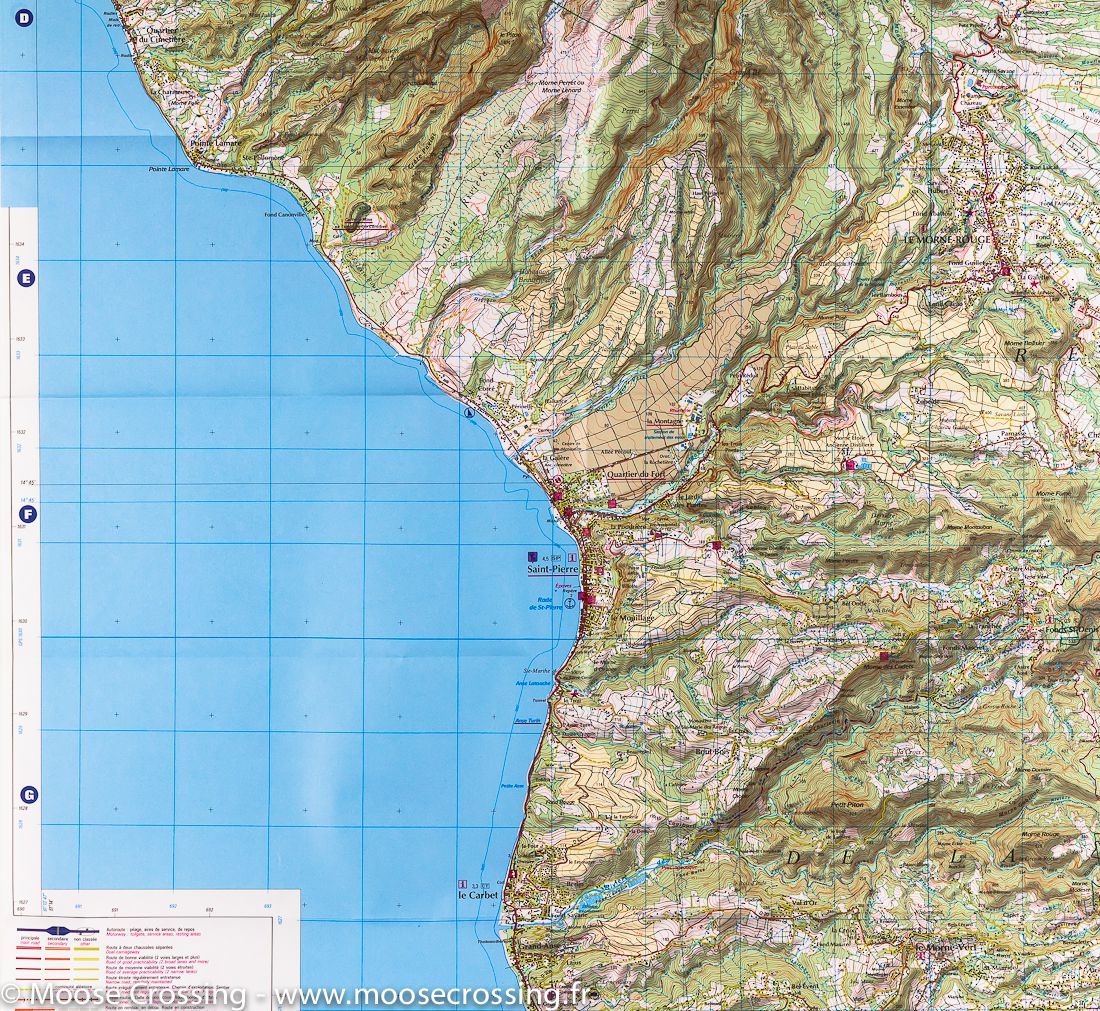Carte TOP 25 n° 4501 MT - Martinique Nord (Fort-de-France, Montagne Pelée) | IGN carte de randonnée IGN
