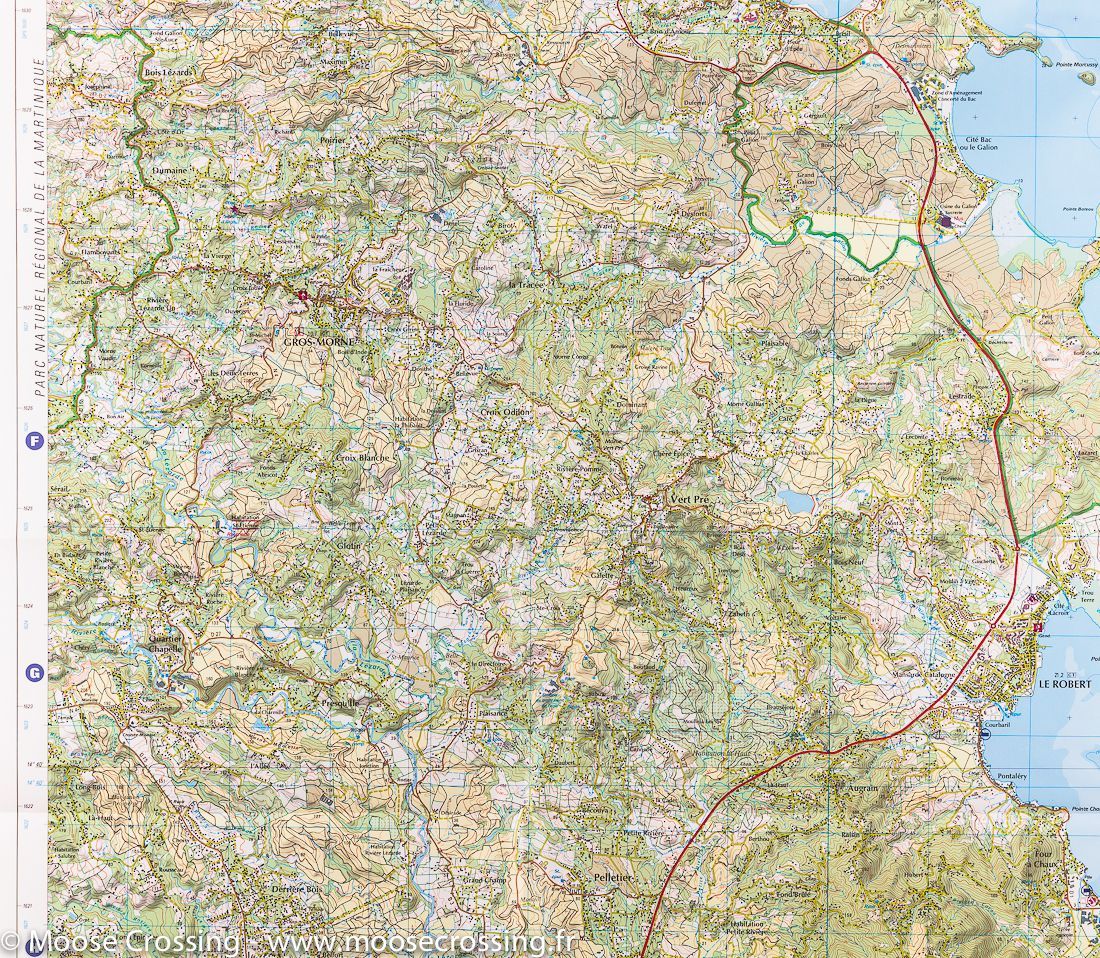Carte TOP 25 n° 4502 MT - Martinique Centre (Le Lamentin, Presqu'île de la Caravelle) | IGN carte de randonnée IGN