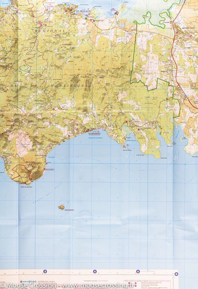 Carte TOP 25 n° 4503 MT - Martinique Sud (le Marin, presqu'île des Trois Îlets) | IGN carte de randonnée IGN