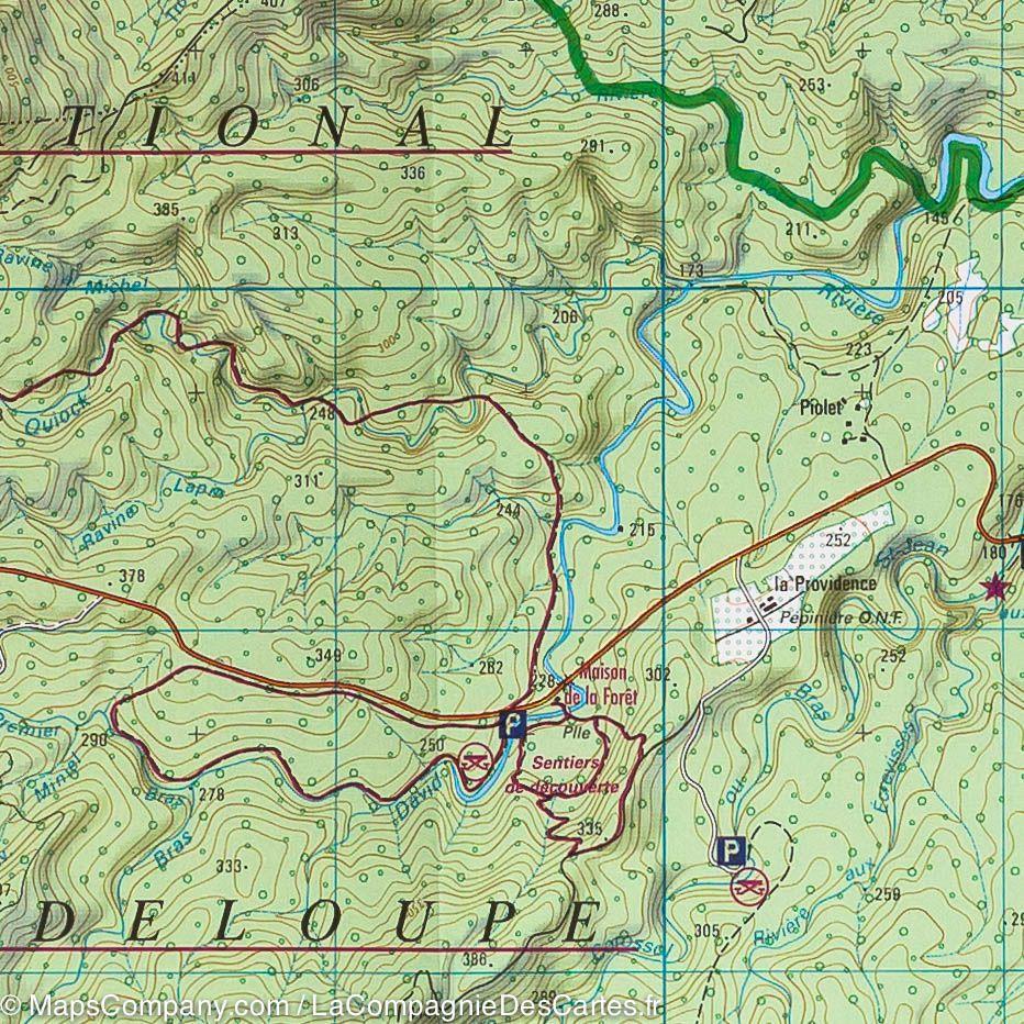 Carte TOP 25 n° 4602 GT - Nord de Basse-Terre (Guadeloupe) | IGN carte de randonnée IGN