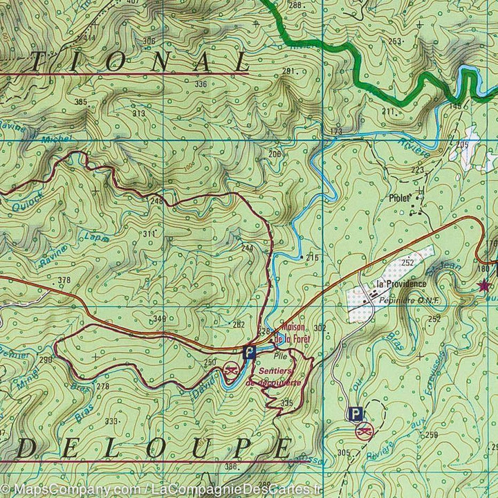 Carte TOP 25 n° 4602 GT - Nord de Basse-Terre (Guadeloupe) | IGN carte pliée IGN 