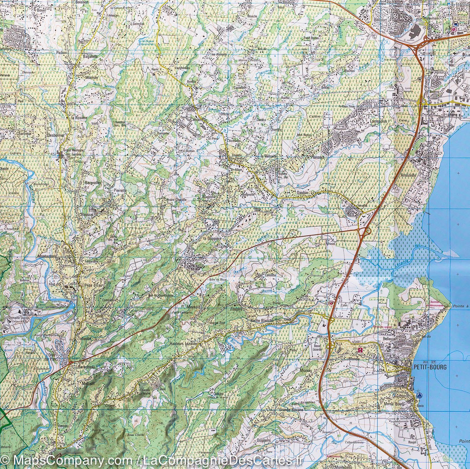 Carte TOP 25 n° 4602 GT - Nord de Basse-Terre (Guadeloupe) | IGN carte de randonnée IGN