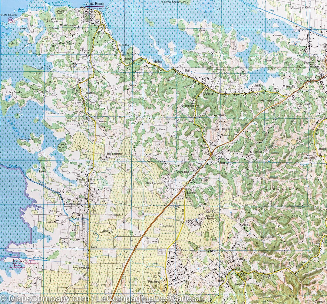 Carte TOP 25 n° 4603 GT - Pointe à Pitre, Sainte Anne (Guadeloupe) | IGN carte pliée IGN 