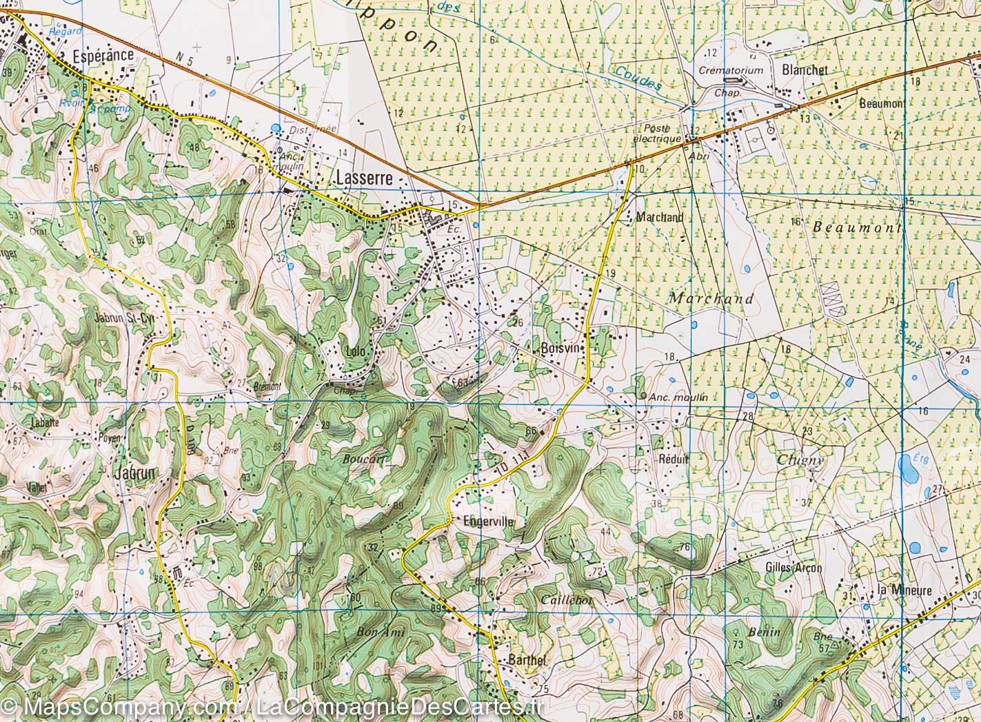Carte TOP 25 n° 4603 GT - Pointe à Pitre, Sainte Anne (Guadeloupe) | IGN carte de randonnée IGN