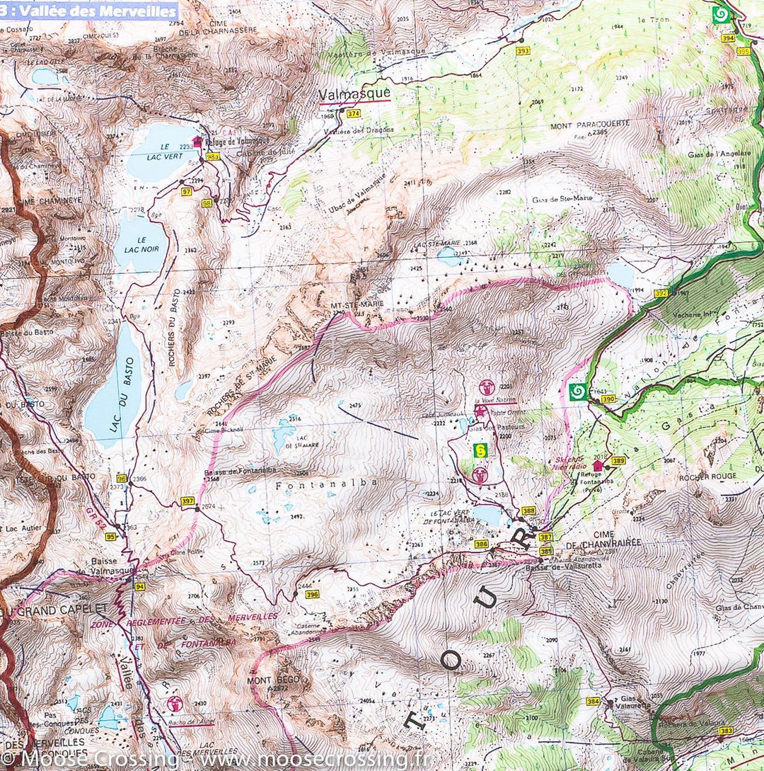 Carte TOP 75 n° 10 - Mercantour | IGN carte pliée IGN 