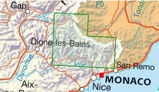Carte TOP 75 n° 10 - Mercantour | IGN carte pliée IGN 
