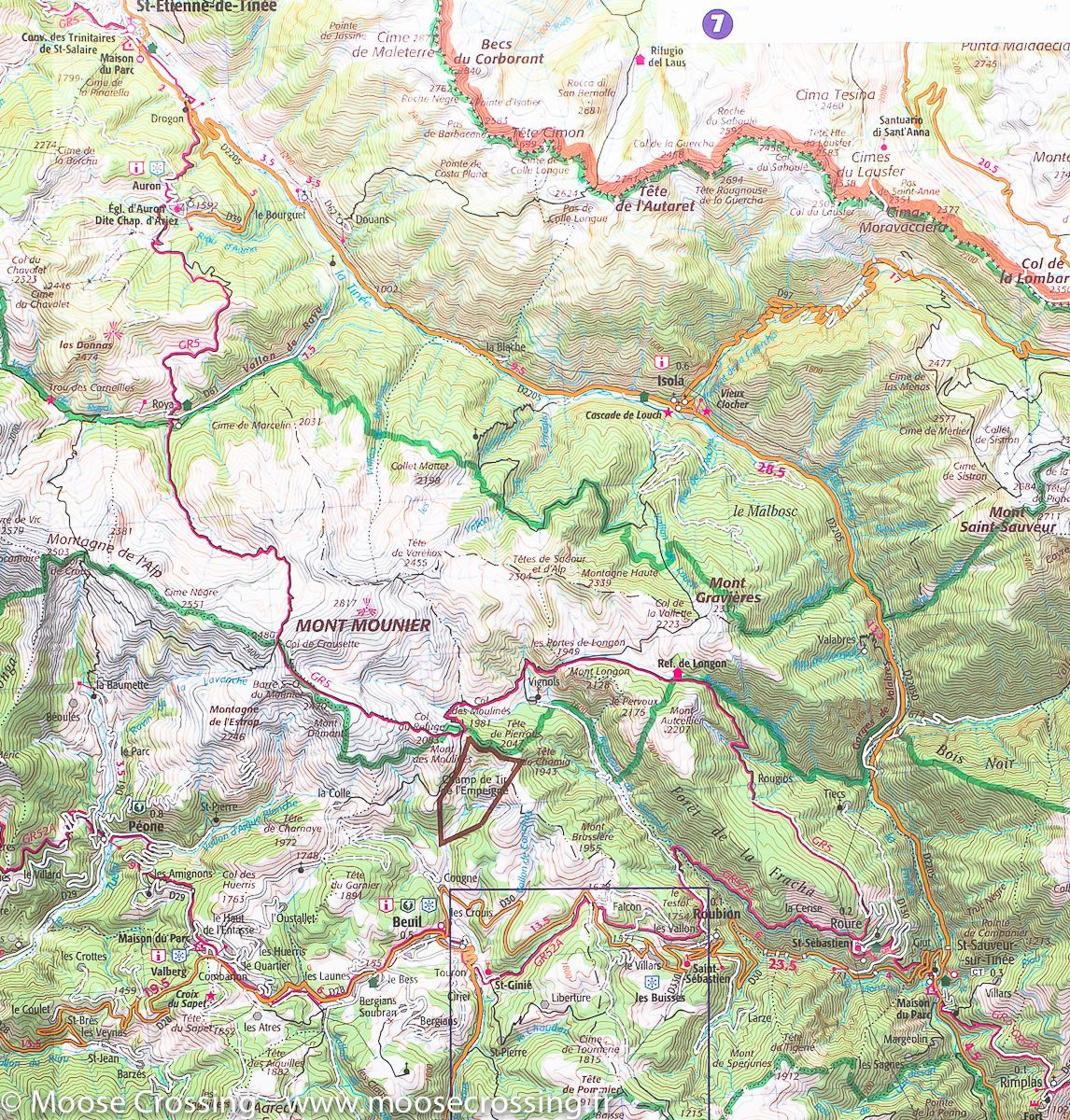 Carte TOP 75 n° 10 - Mercantour | IGN carte de randonnée IGN
