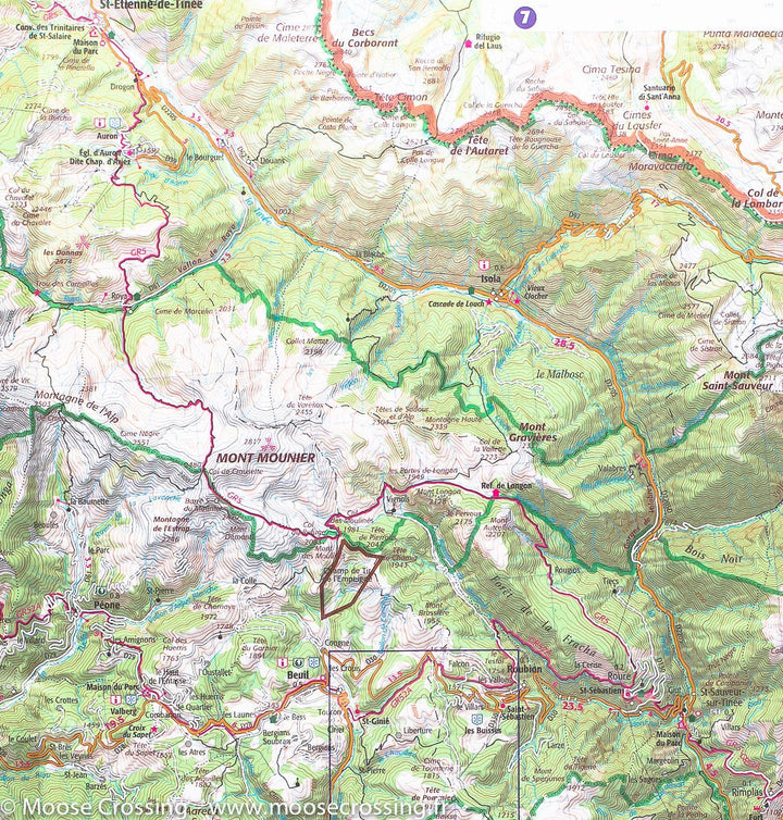 Carte TOP 75 n° 10 - Mercantour | IGN carte pliée IGN 