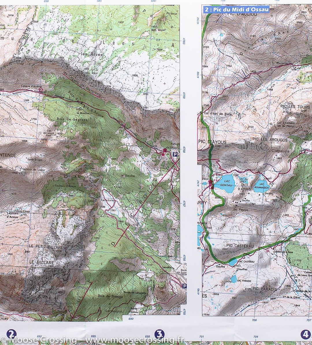 Carte TOP 75 n° 18 - Vignemale, Pic de Ger & Vallée d'Ossau (Pyrénées) | IGN carte pliée IGN 