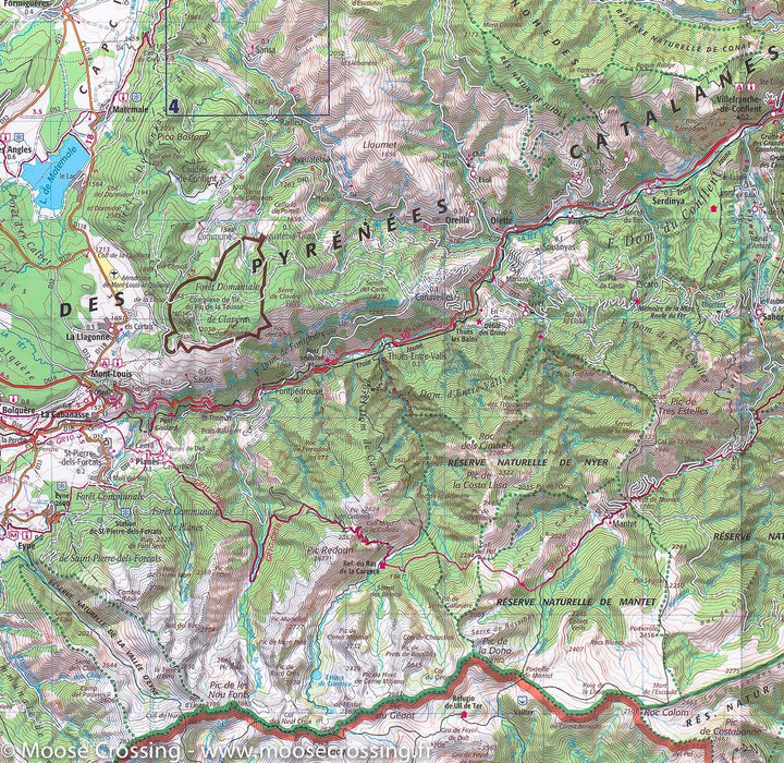 Carte TOP 75 n° 21 - Pyrénées Catalanes, Font Romeu & Massif du Canigou | IGN carte pliée IGN 