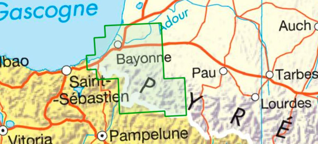 Carte TOP 75 n° 23 - Pays Basque | IGN carte pliée IGN 