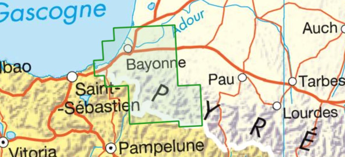 Carte TOP 75 n° 23 - Pays Basque | IGN carte de randonnée IGN