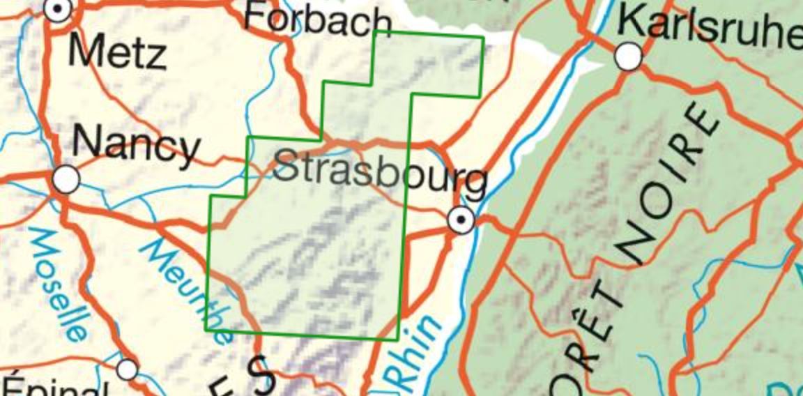 Carte TOP 75 n° 27 - Vosges du Nord, Mont Sainte-Odile, Le Donon | IGN carte de randonnée IGN