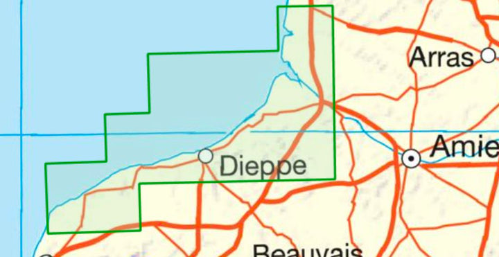 Carte TOP 75 n° 36 - Baie de Somme, Côte d'Albâtre, Fécamp & Etretat | IGN carte pliée IGN 