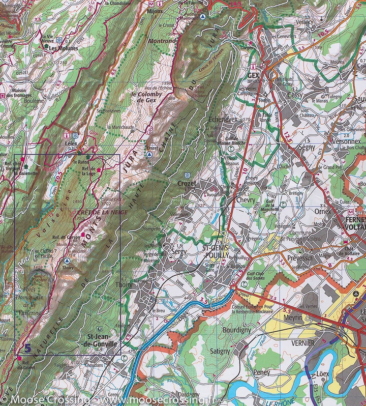 Carte TOP 75 n° 40 - Massif du Pilat & Monts du Forez | IGN carte pliée IGN 
