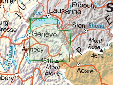 Carte TOP 75 n° 7 - Entre Léman et Mont Blanc | IGN carte pliée IGN 