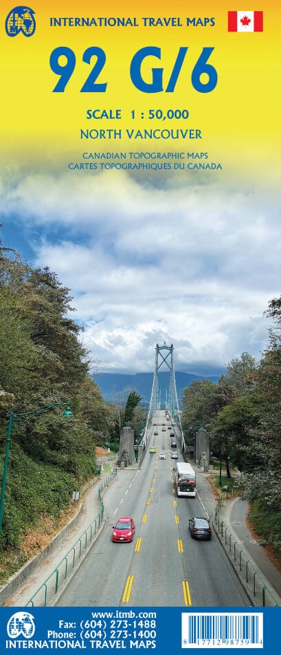 Carte topographique 92 G/6 - Vancouver Nord (Colombie Britannique) | ITM carte routière ITM