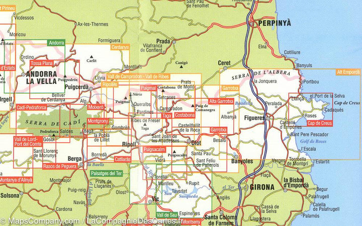Carte topographique - Alt Empordà, Aiguemolls Emporda, Cap de Creus, Albera (Catalogne) | Alpina carte pliée Editorial Alpina 
