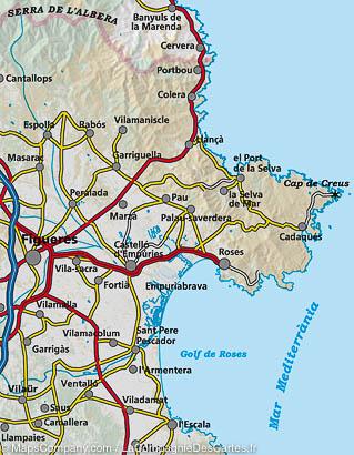 Lot de 2 cartes topographiques - Alt Empordà, Aiguemolls Emporda, Cap de Creus, Albera (Catalogne) | Alpina carte de randonnée Editorial Alpina