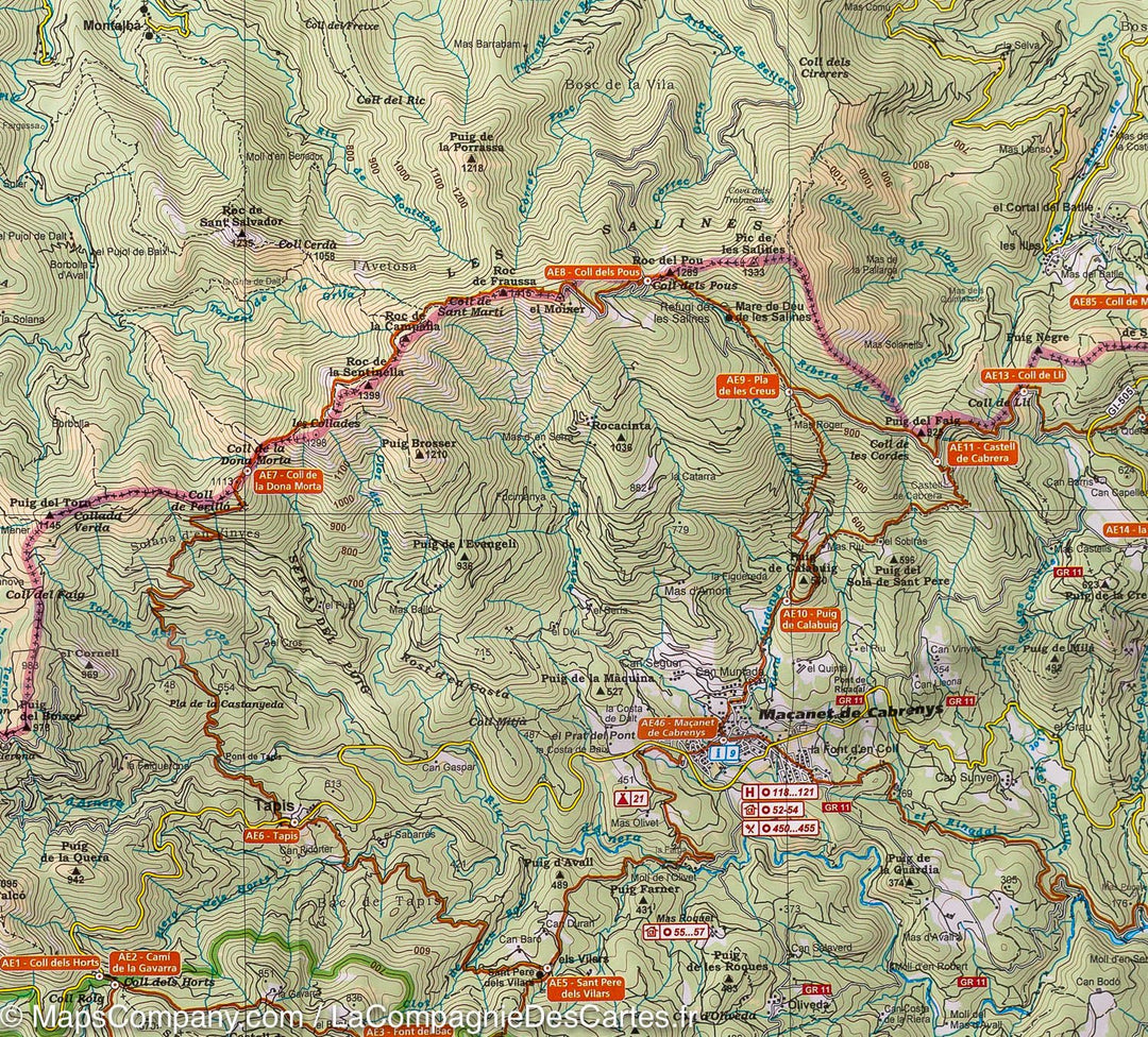 Carte topographique - Alt Empordà, Aiguemolls Emporda, Cap de Creus, Albera (Catalogne) | Alpina carte pliée Editorial Alpina 