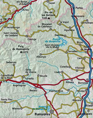 Lot de 2 cartes topographiques - Alt Empordà, Aiguemolls Emporda, Cap de Creus, Albera (Catalogne) | Alpina carte de randonnée Editorial Alpina
