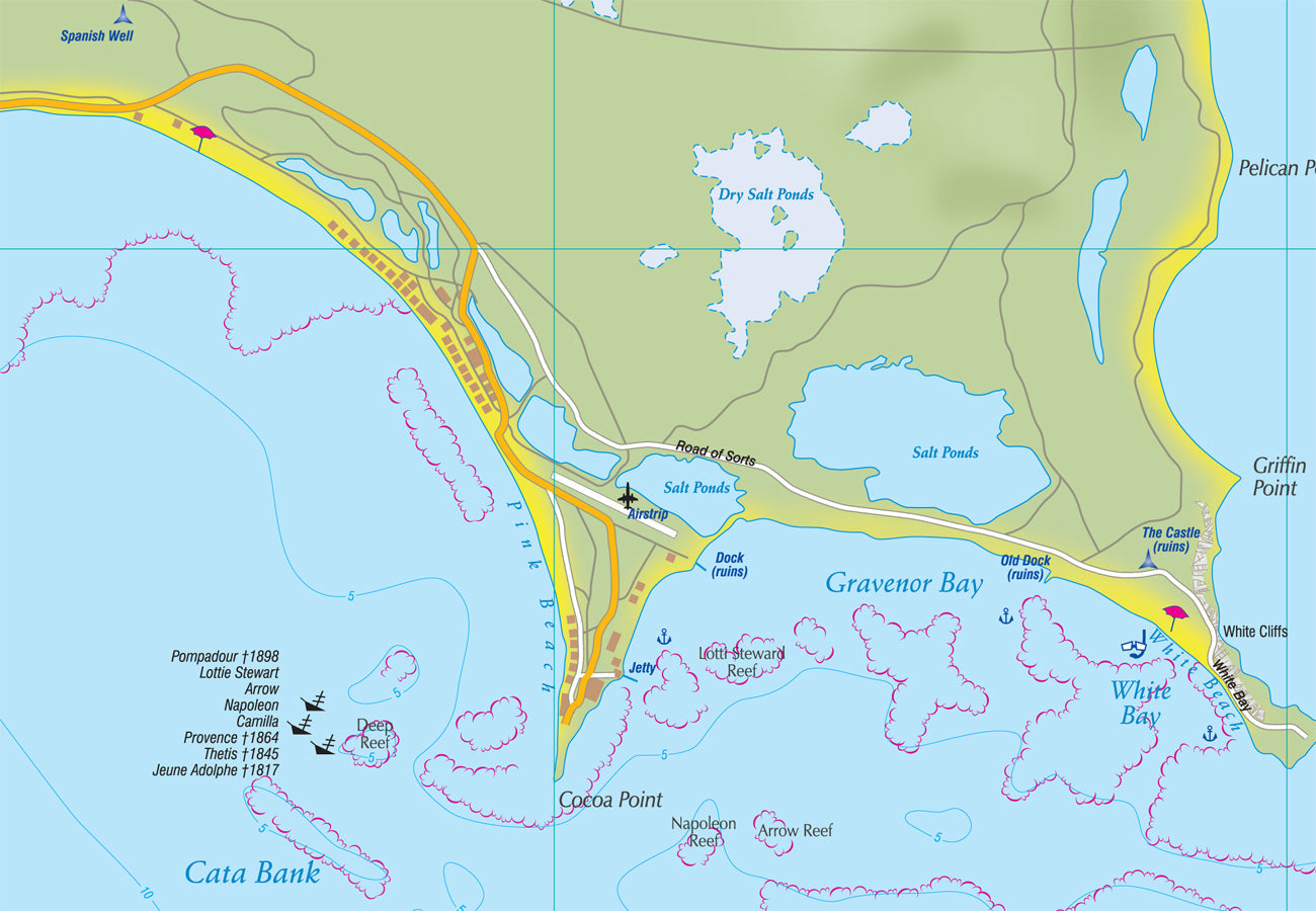 Carte topographique - Antigua, Barbuda | Kasprowski carte de randonnée Kasprowski Default Title