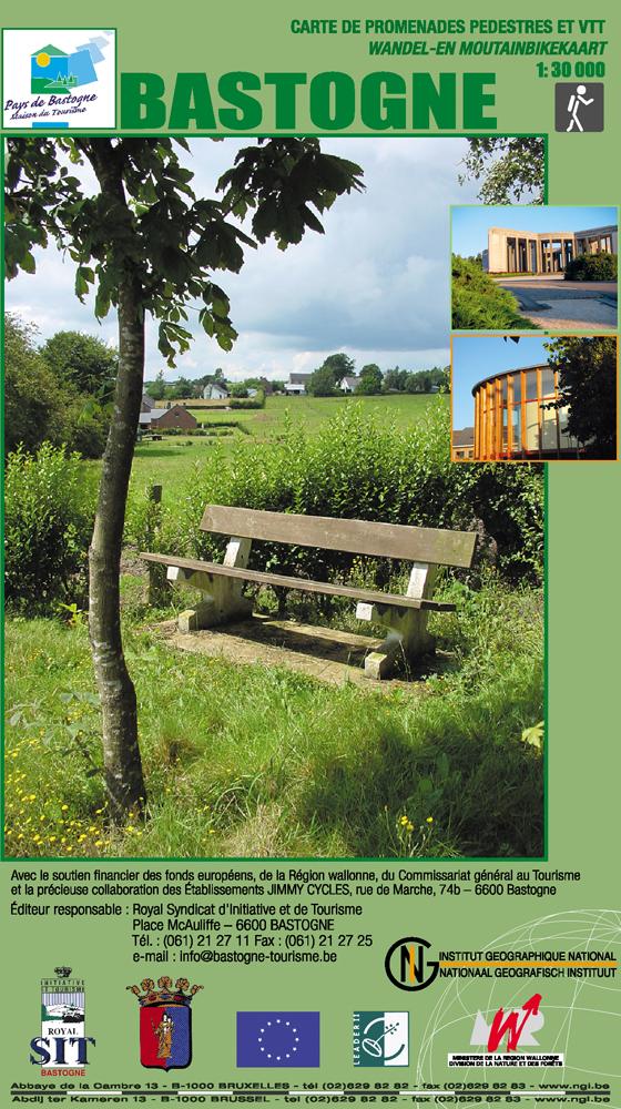 Carte topographique - Bastogne (Belgique) | NGI carte de randonnée IGN Belgique Default Title