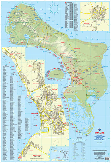 Carte topographique - Bonaire | Kasprowski carte de randonnée Kasprowski Default Title