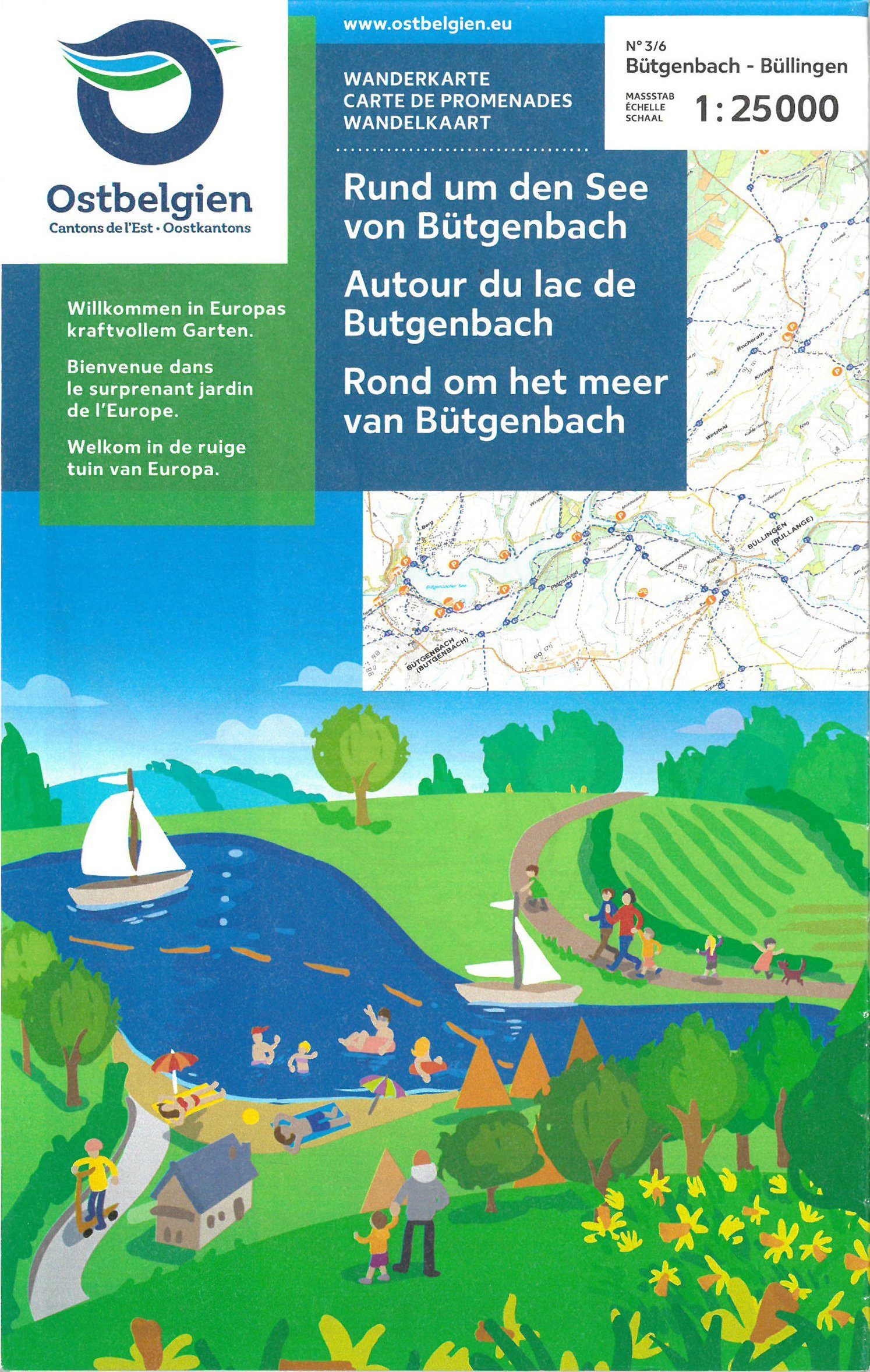 Carte topographique - Bütgenbach (Belgique) | NGI carte de randonnée IGN Belgique