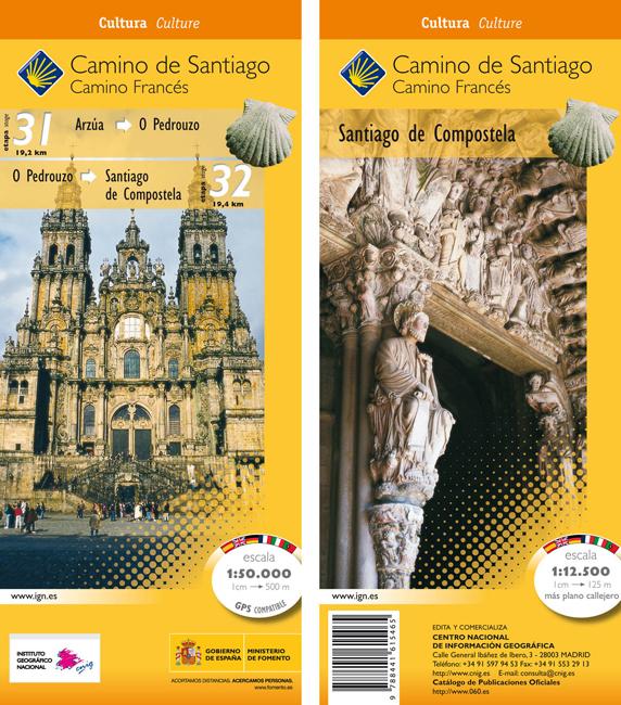Carte topographique - Camino de Santiago (Camino Frances) : Arzúa-Santiago | CNIG carte de randonnée CNIG Default Title