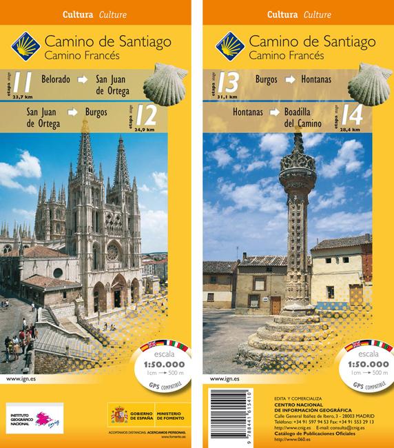 Carte topographique - Camino Santiago: Belorado-Boadilla | CNIG carte pliée CNIG 