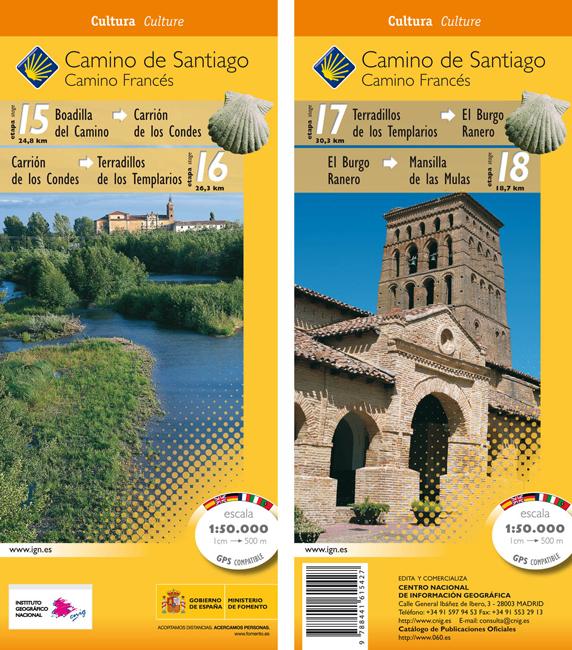Carte topographique - Camino de Santiago (Camino Frances) : Boadilla-Mansilla | CNIG carte de randonnée CNIG Default Title
