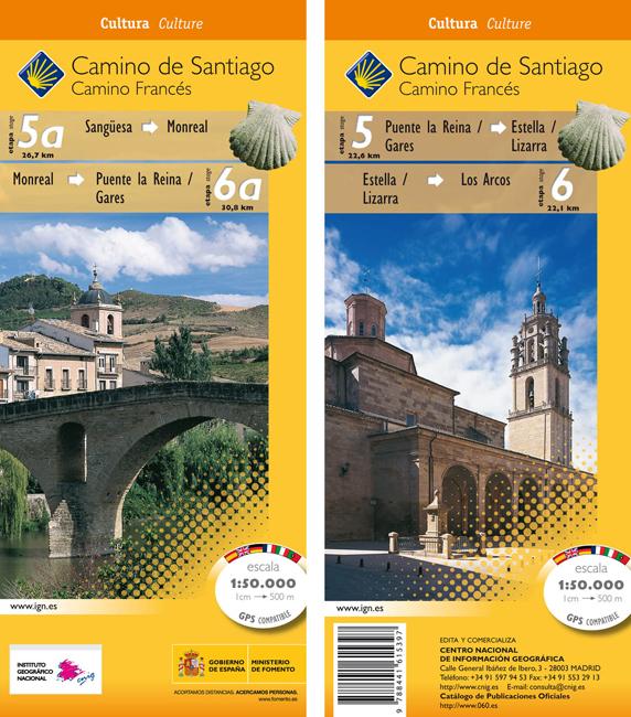 Carte topographique - Camino de Santiago (Camino Frances) : Sangüesa-Los Arcos | CNIG carte de randonnée CNIG Default Title
