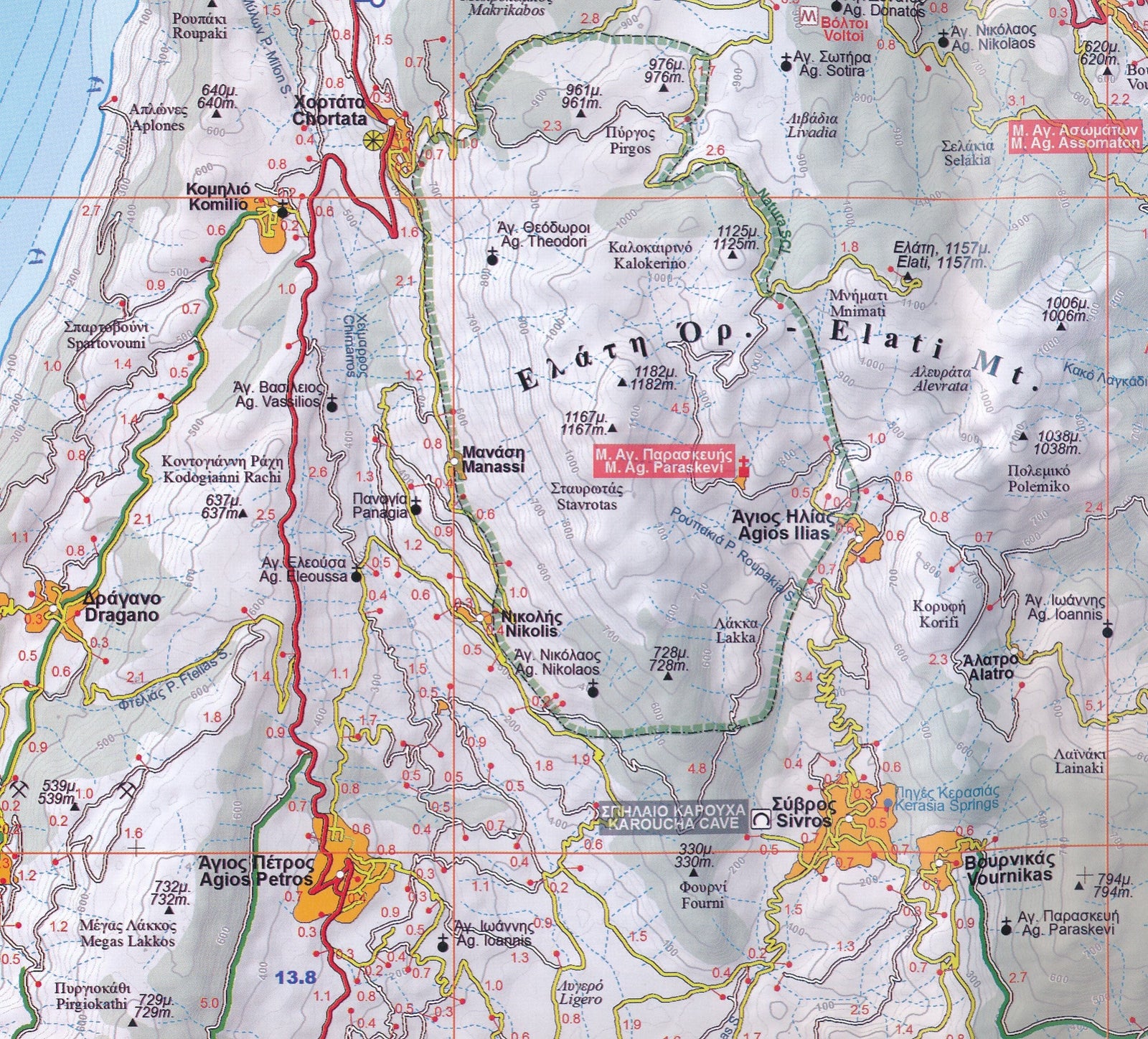 Carte topographique de Lefkada - n° 304 | Orama carte de randonnée Orama