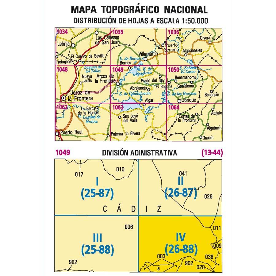 Carte topographique de l'Espagne - Abrajanejo, n° 1049.4 | CNIG - 1/25 000 carte pliée CNIG 