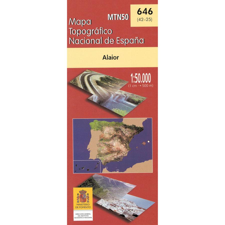 Carte topographique de l'Espagne n° 0646 - Alaior (Menorca) | CNIG - 1/50 000 carte de randonnée CNIG