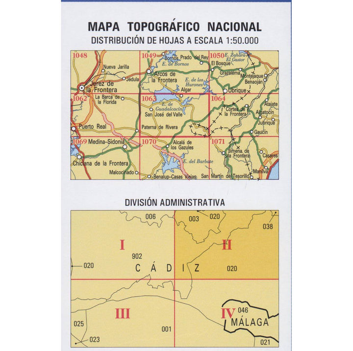 Carte topographique de l'Espagne - Algar, n° 1063.2 | CNIG - 1/25 000 carte pliée CNIG 