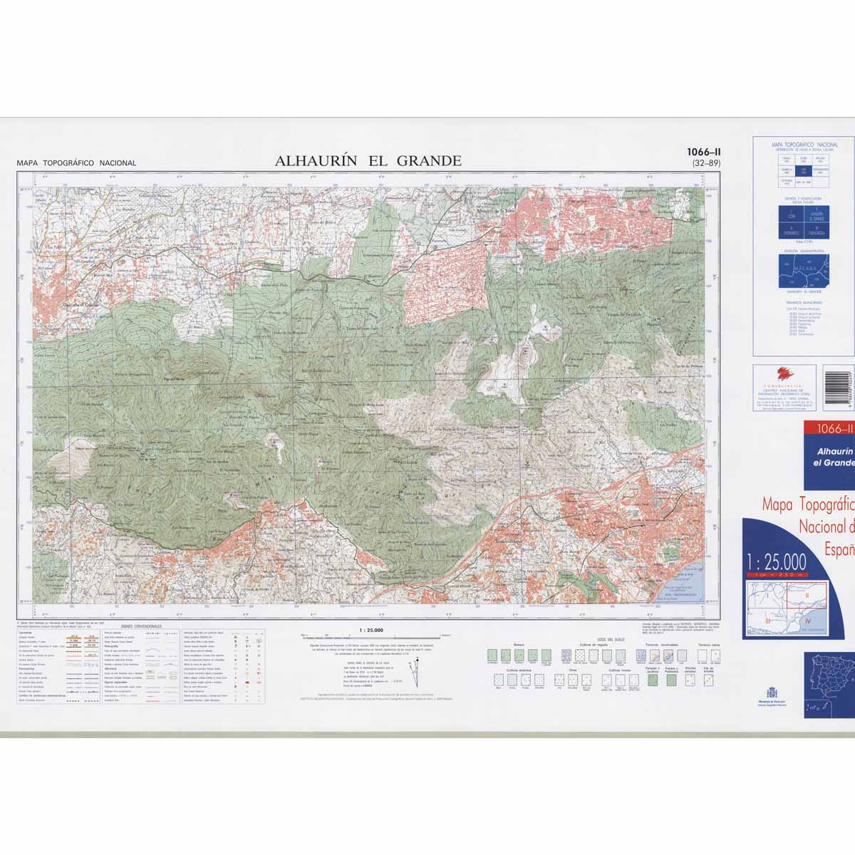 Carte topographique de l'Espagne n° 1066.2 - Alhaurín El Grande | CNIG - 1/25 000 carte de randonnée CNIG Default Title