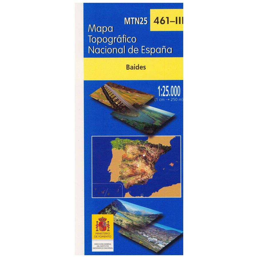 Carte topographique de l'Espagne - Baides, n° 0461.3 | CNIG - 1/25 000 carte pliée CNIG 