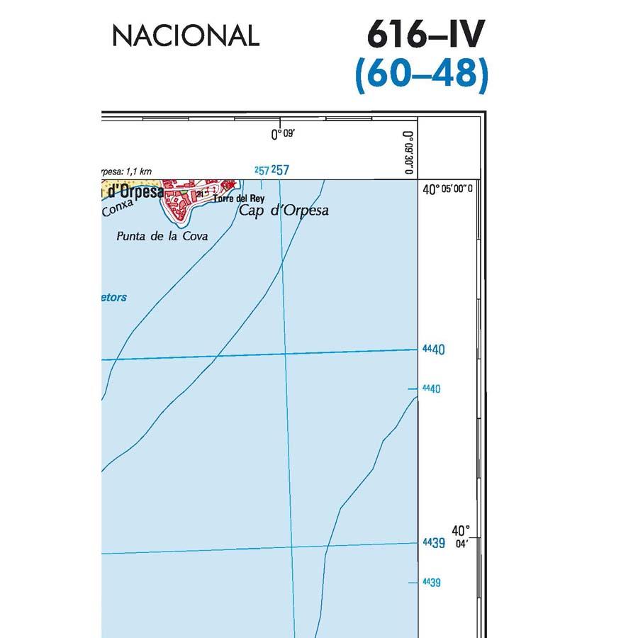 Carte topographique de l'Espagne - Benicasim/Benicàssim, n° 0616.4 | CNIG - 1/25 000 carte pliée CNIG 