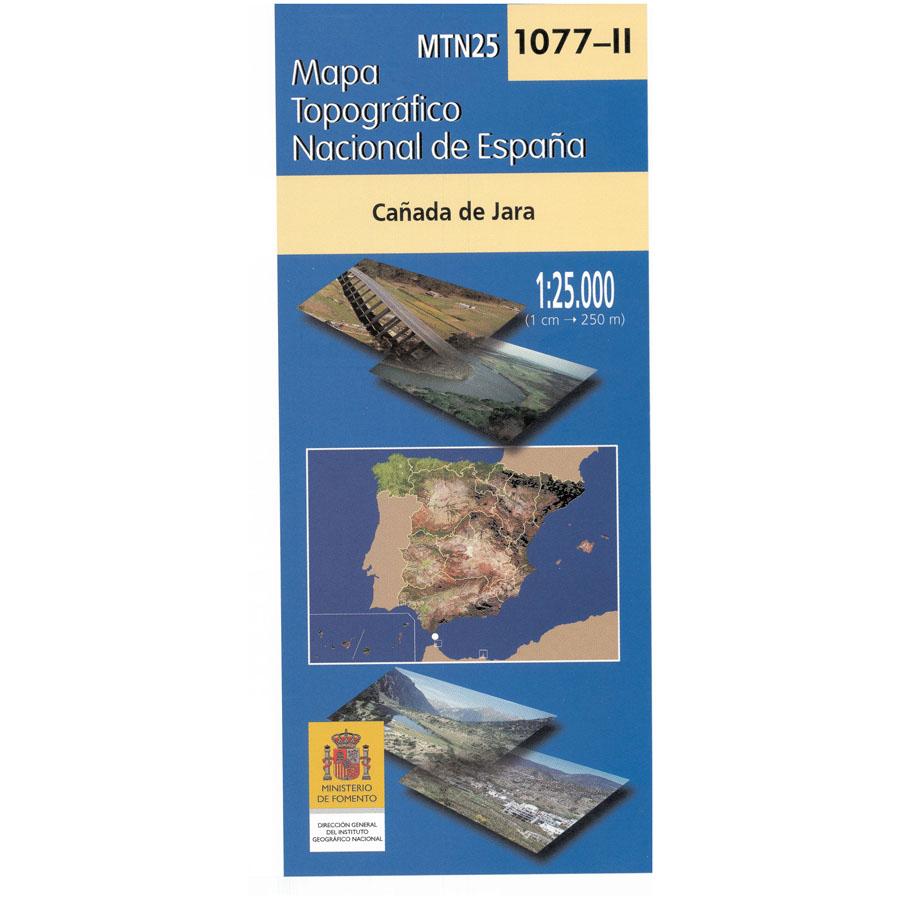 Carte topographique de l'Espagne n° 1077.2 - Cañada de Jara | CNIG - 1/25 000 carte de randonnée CNIG